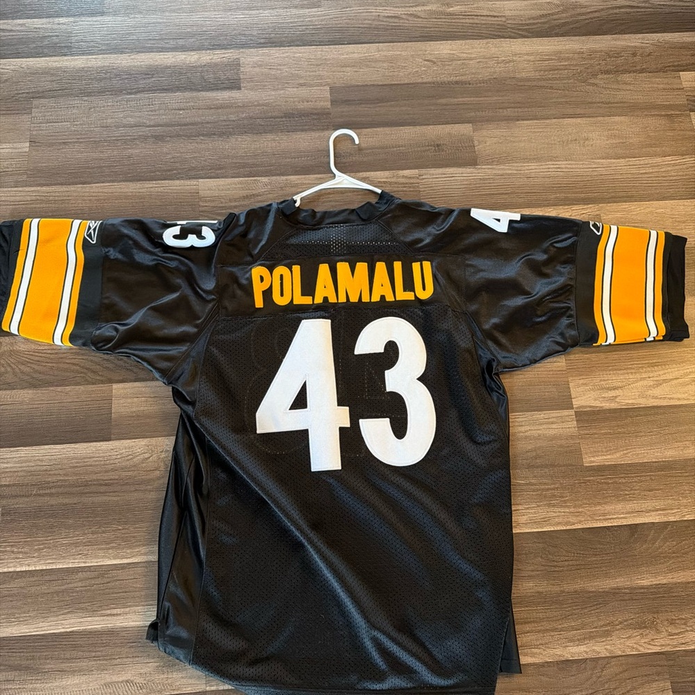 Polamalu #43 Men's Football Jersey - Black & Gold